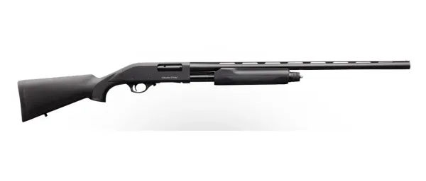 Charles Daly 930198 301 Full Size 12 Gauge Pump 3" 4+1 28" Black Vent Rib Barrel, Matte Black Aluminum Grooved Receiver, Fixed Black Synthetic Stock, Beretta/Benelli Mobil Choke Tube System